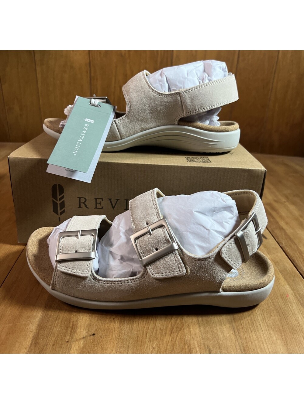 Waco Revitalign Sandshell Roma Backstrap Woman’s 8D Sandal Shoes